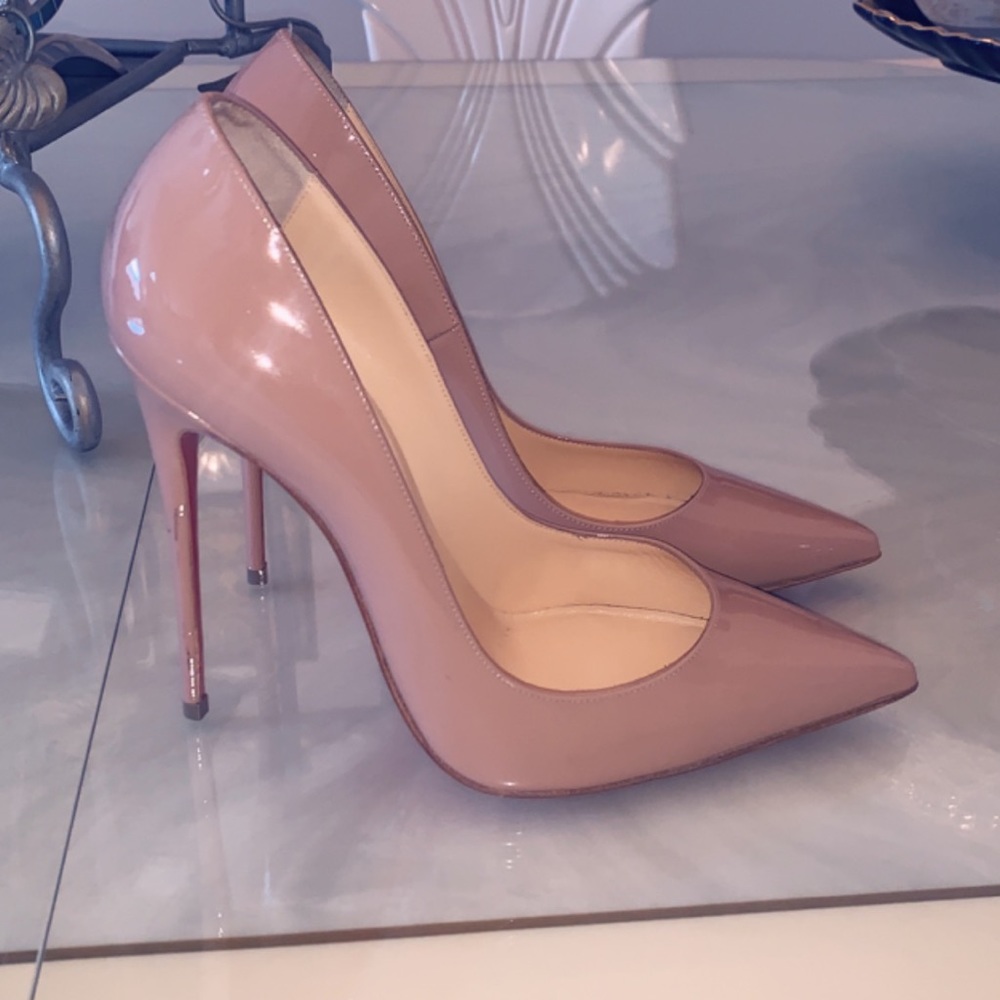 NEW Christian Louboutin So Kate 120 Nude Patent Leather Pump✨ - Picture 1 of 8